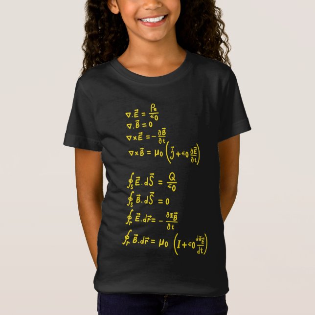Physics Formula Square Sticker Invitation T-Shirt (Front)