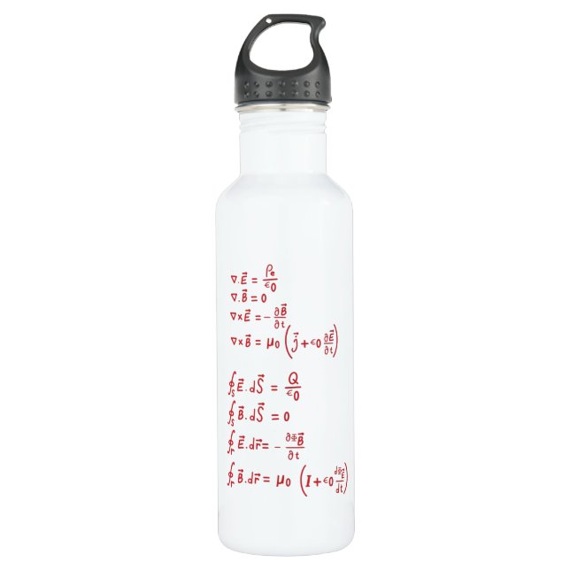Physics Formula Stainless Steel Water Bottle (Front)