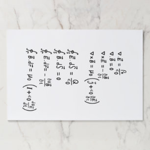 Physics Formula T-Shirt Invitation Square Sticker Paper Pad