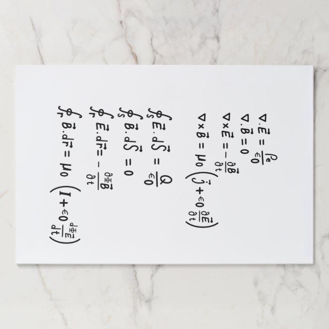 Physics Formula T-Shirt Invitation Square Sticker Paper Pad (Front)