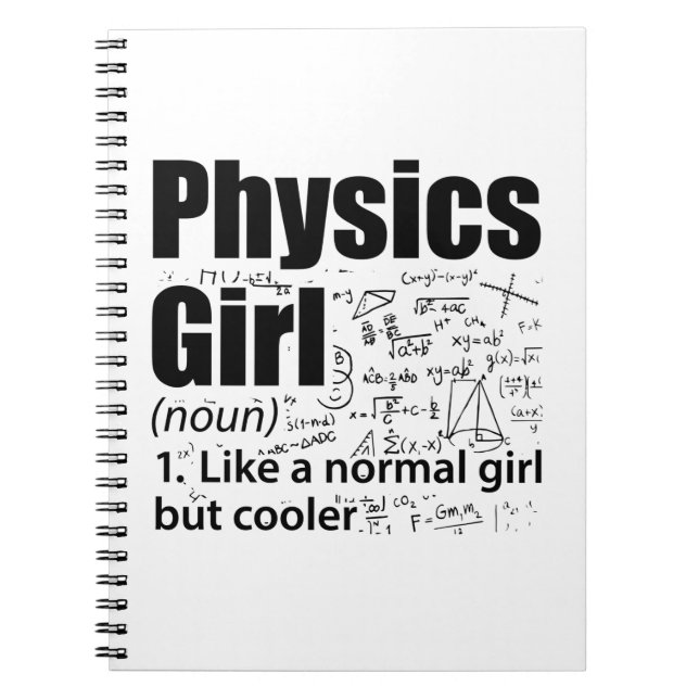 Physics Girls | Physicist Science Gifts Notebook (Front)