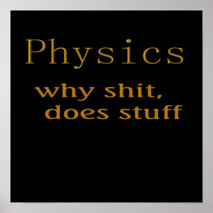 physics humor poster