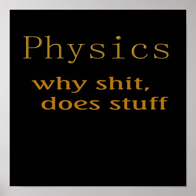physics humor poster (Front)