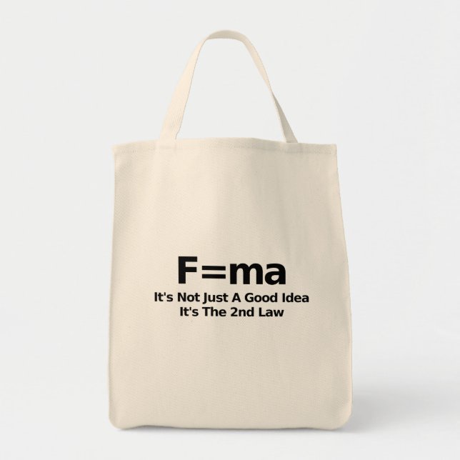 Physics Humor Tote Bag (Front)