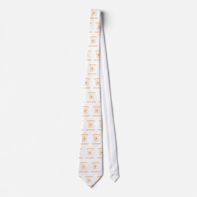 PHYSICS IS THEORETICAL Science Funny Neck Tie (Front)