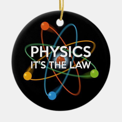 PHYSICS ITS THE LAW Fun Science Ceramic Ornament