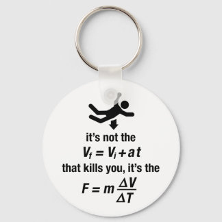 physics - it's the sudden deceleration that kills keychain