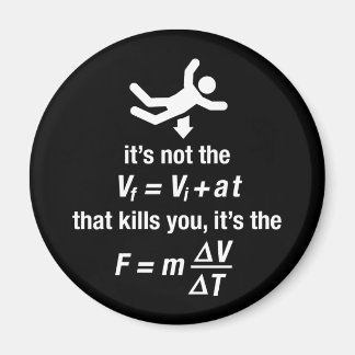 physics - it's the sudden deceleration that kills magnet