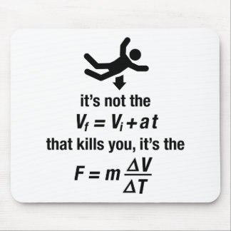 physics - it's the sudden deceleration that kills mouse pad