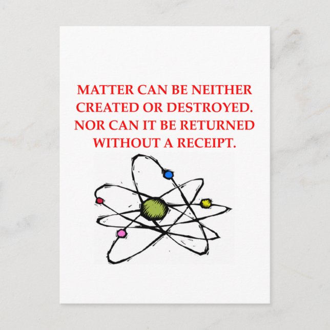 physics joke postcard (Front)