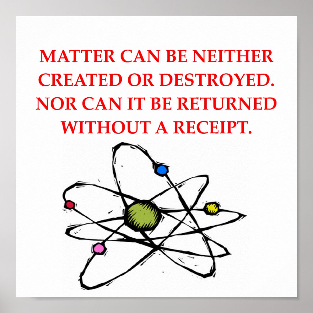 physics joke poster Zazzle