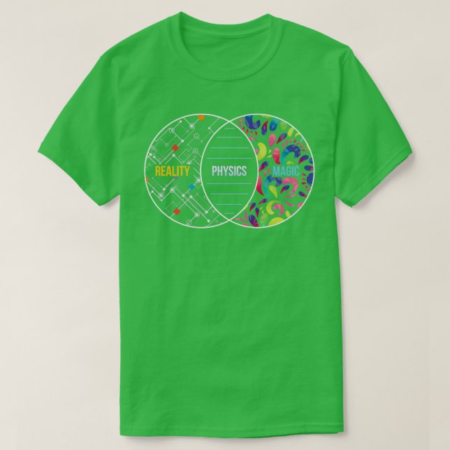 Physics Like Magic But Real Funny Physics Pun Gift T-Shirt (Design Front)