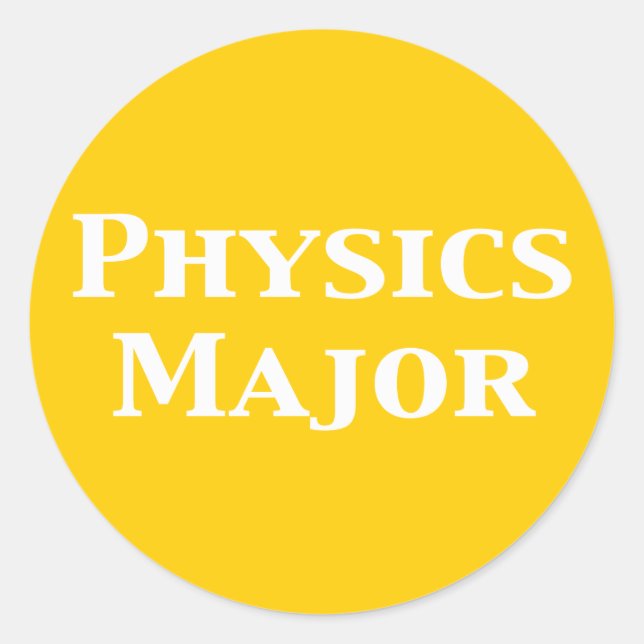 Physics Major Gifts Classic Round Sticker (Front)