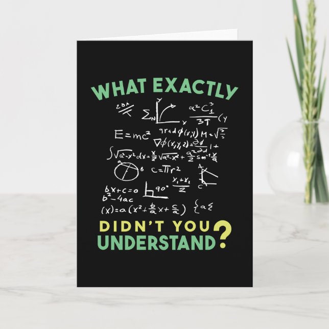 Physics Math Formula Joke Card (Front)