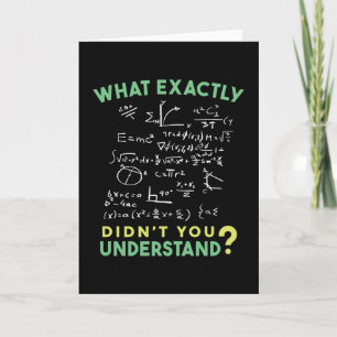 Physics Math Formula Joke Card