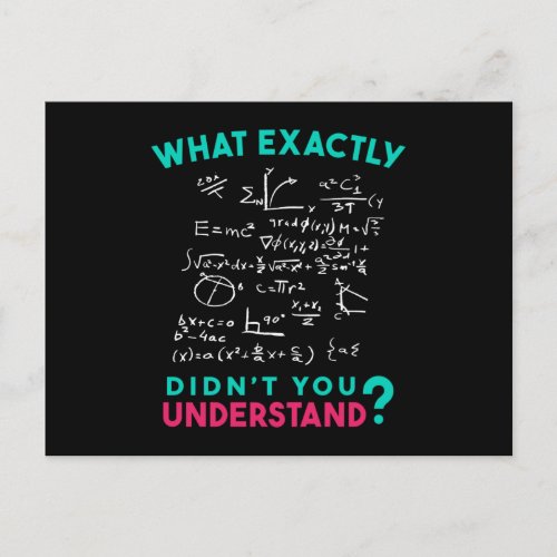 Physics Math Formula Joke Postcard