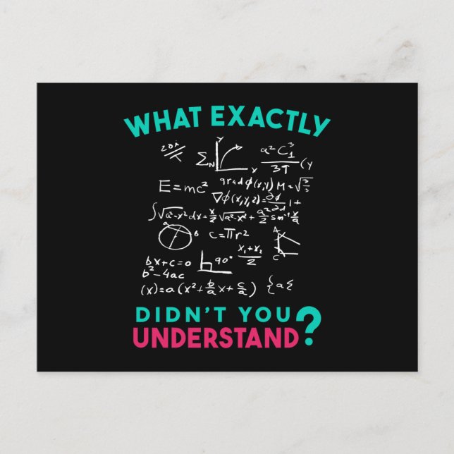 Physics Math Formula Joke Postcard (Front)
