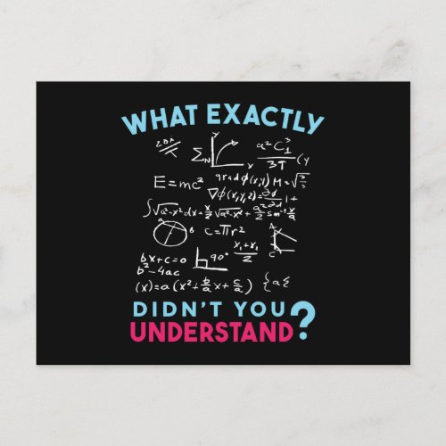 Physics Math Formula Joke Postcard