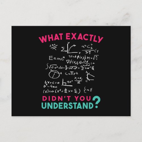 Physics Math Formula Joke Postcard