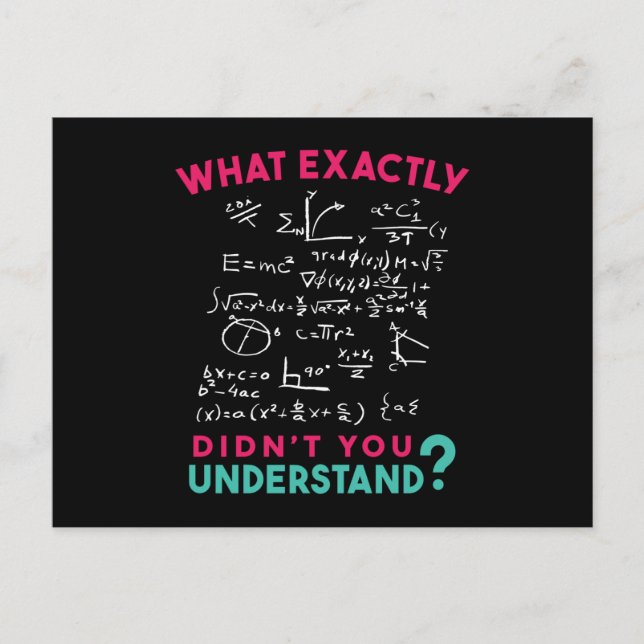 Physics Math Formula Joke Postcard (Front)