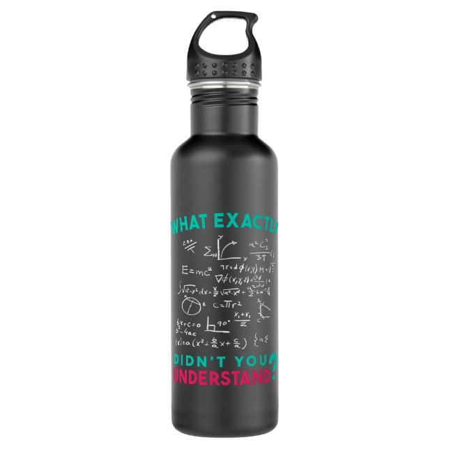 Physics Math Formula Joke Stainless Steel Water Bottle (Front)