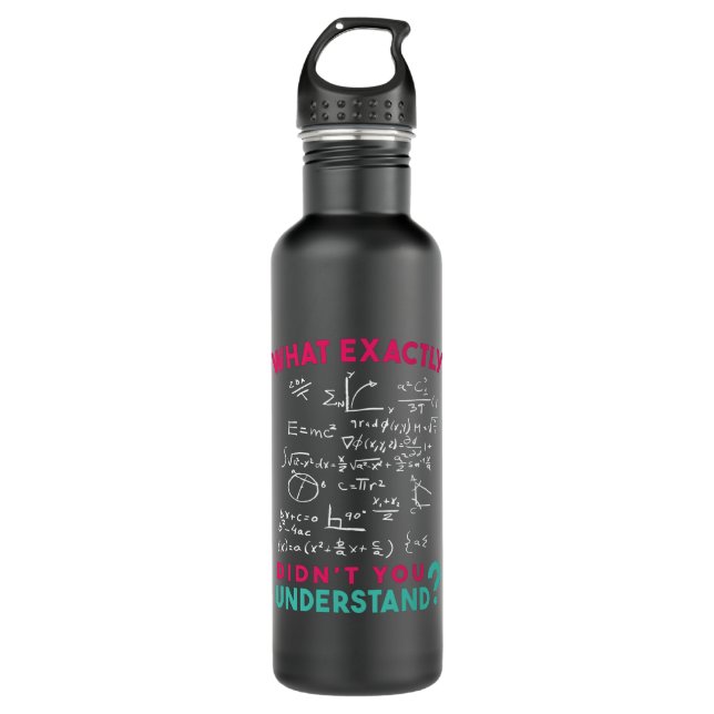 Physics Math Formula Joke Stainless Steel Water Bottle (Front)