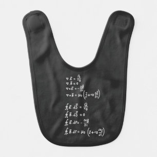 Physics Math Formula Students Teacher  Invitation  Baby Bib