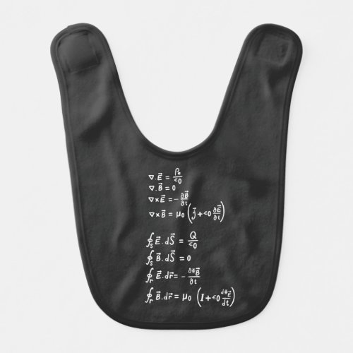 Physics Math Formula Students Teacher  Invitation  Baby Bib