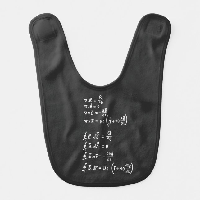Physics Math Formula Students Teacher  Invitation  Baby Bib (Front)