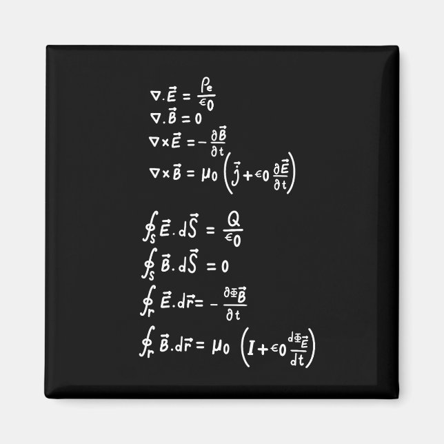 Physics Math Formula Students Teacher  Invitation  Magnet (Front)