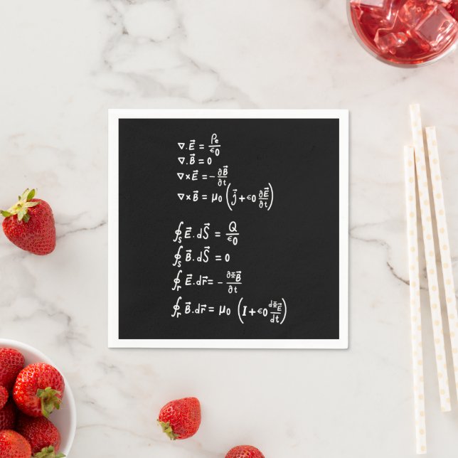 Physics Math Formula Students Teacher  Invitation  Napkins (Insitu)