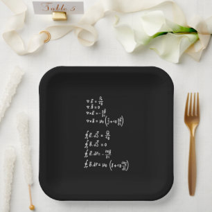 Physics Math Formula Students Teacher  Invitation  Paper Plates