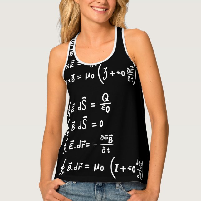Physics Math Formula Students Teacher  Invitation  Tank Top (Front)