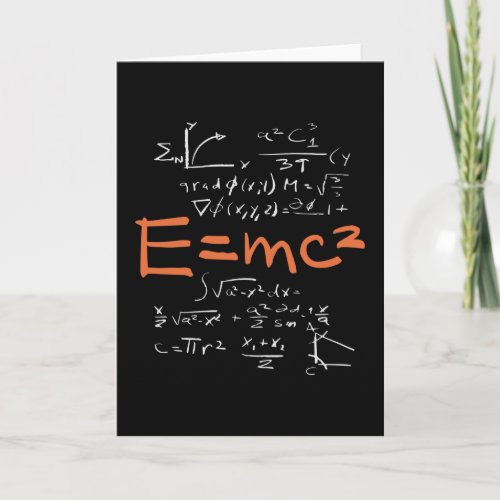 Physics Math Formula Teacher Student EMC2 Card