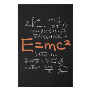 Physics Math Formula Teacher Student EMC2 Faux Canvas Print