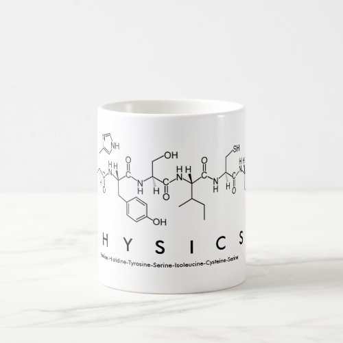 Physics peptide word mug