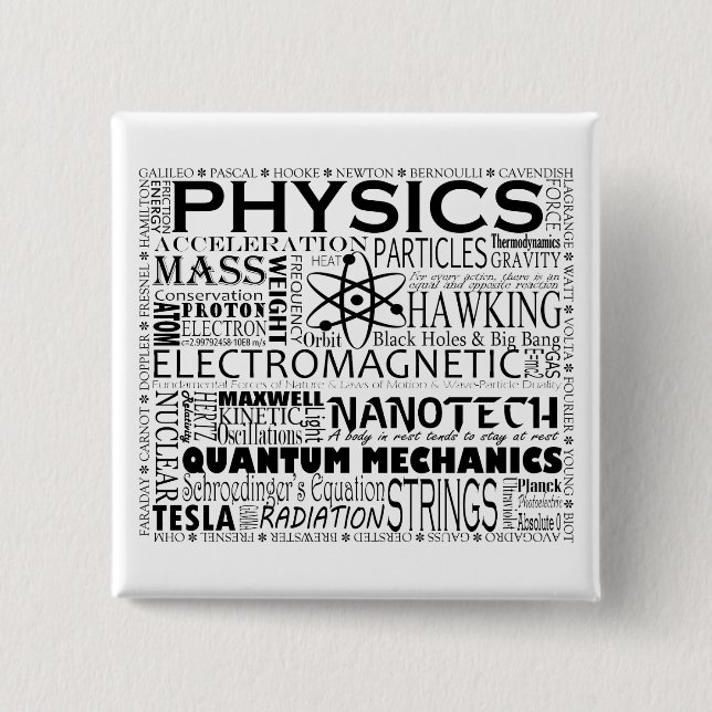 Physics Pinback Button (Front)