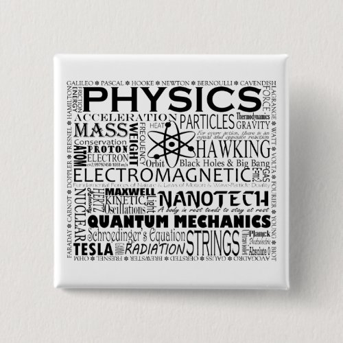 Physics Pinback Button Physics Pinback Button