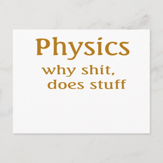 physics  postcard (Front)