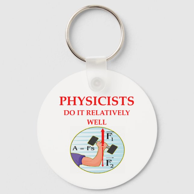physics question keychain (Front)