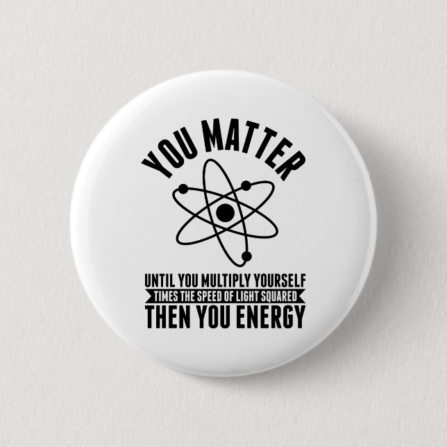 Physics Science | Physicists Students Gifts Button (Front)