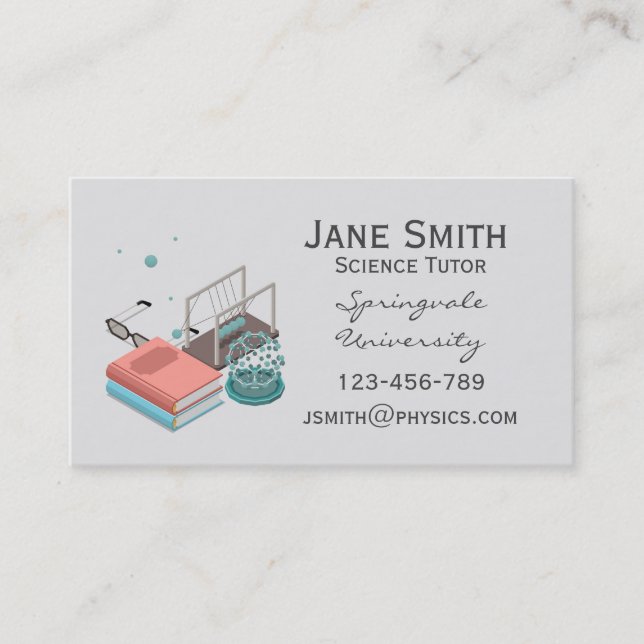 Physics science tutor business card (Front)