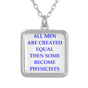 PHYSICS SILVER PLATED NECKLACE