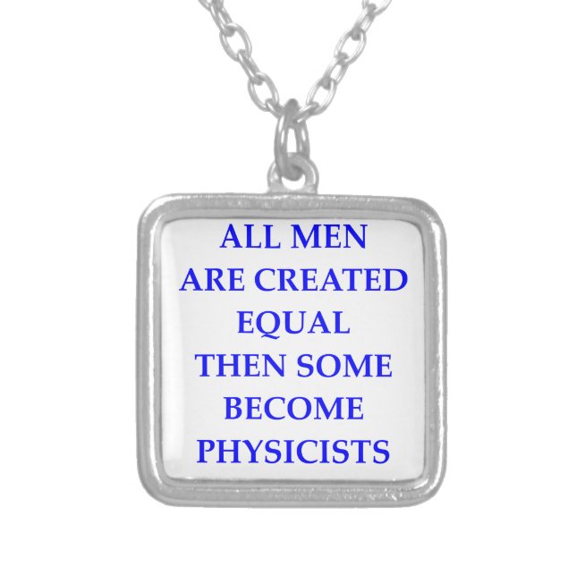 PHYSICS SILVER PLATED NECKLACE (Front)