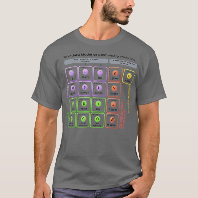 Physics  Standard Model of Elementary Particles T-Shirt (Front)