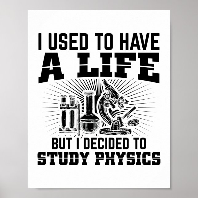 Physics Students | Studium Physicist Gift Ideas Poster (Front)