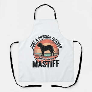 Physics Teacher Loves Mastiff Vintage Dog Shirt_1 Apron
