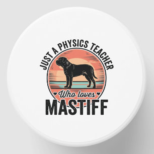 Physics Teacher Loves Mastiff Vintage Dog Shirt_1 Mini Candle Favors