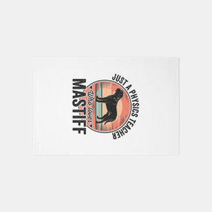 Physics Teacher Loves Mastiff Vintage Dog Shirt_1 Rug