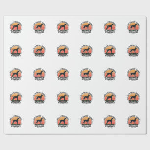 Physics Teacher Loves Weimaraner Vintage Dog Desig Wrapping Paper